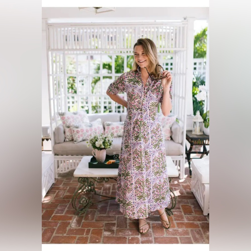 Julia Amory 🌿 Mughal Jardin Shirt Dress